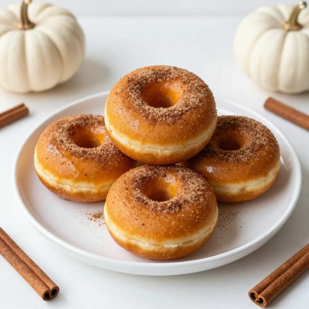 Cinnamon Sugar Pumpkin Donuts Delightful Fall Treat