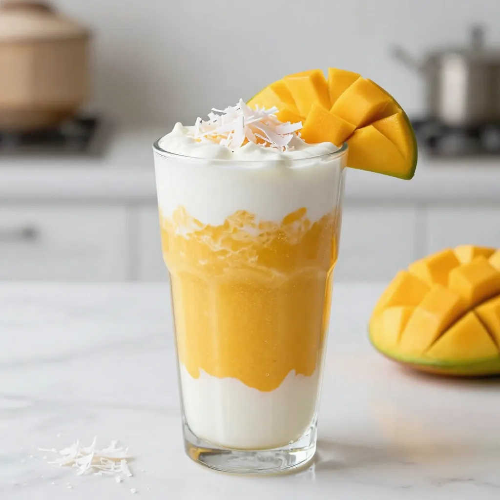 Mango Coconut Smoothie Refreshing and Nutritious Drink