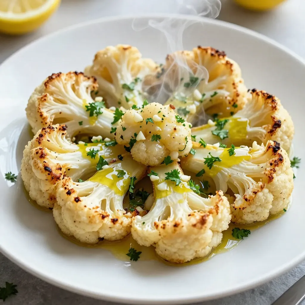 Lemon Herb Roasted Cauliflower Steaks Flavorful Dish