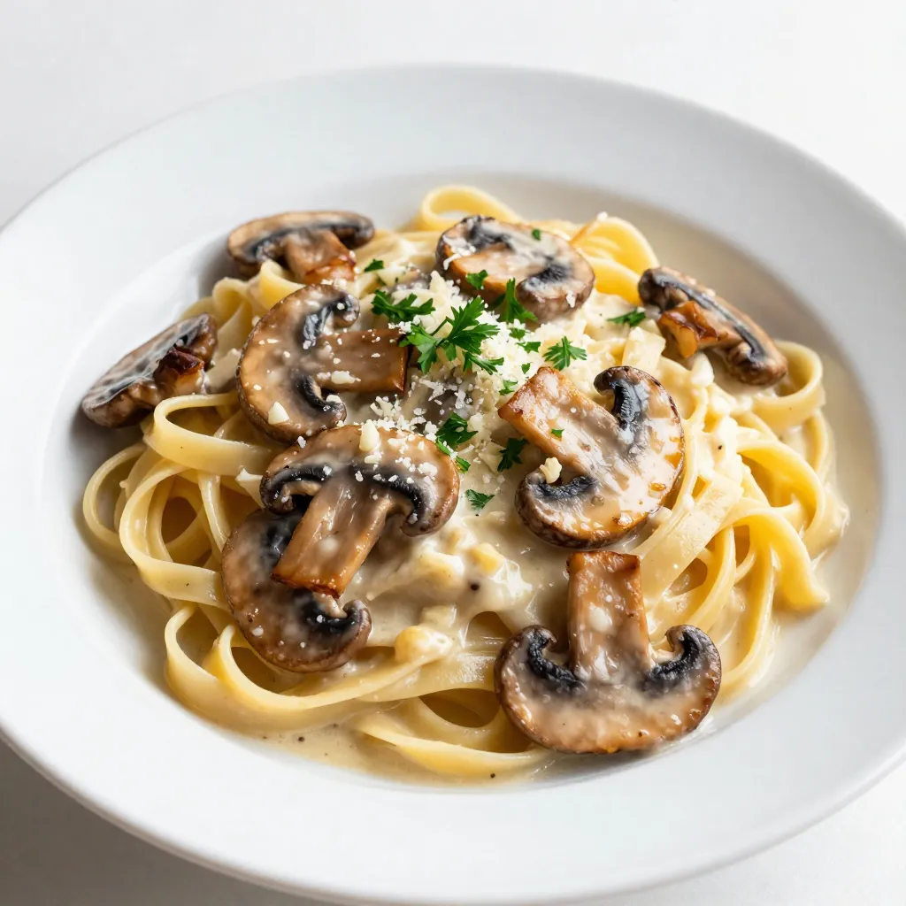 Garlic Butter Mushroom Pasta Simple and Tasty Dish
