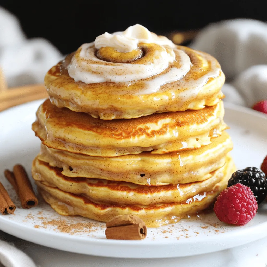 Cinnamon Roll Pancakes Heavenly Breakfast Delight