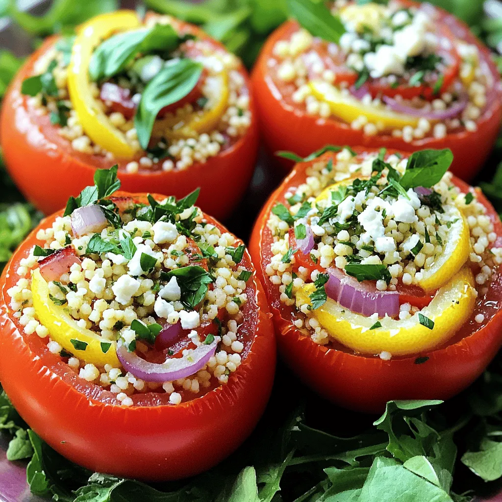 Lemon Herb Couscous Stuffed Tomatoes Fresh and Flavorful