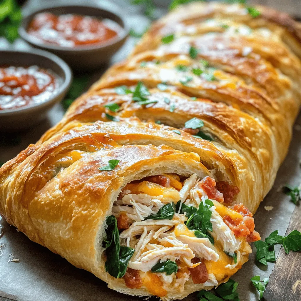 - 1 lb of cooked chicken, shredded (rotisserie chicken works great) - 6 slices of cooked bacon, chopped - 1 cup shredded mozzarella cheese - ½ cup ranch dressing