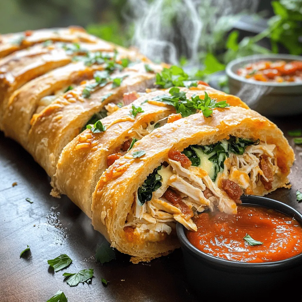 Chicken Bacon Ranch Stromboli Tasty and Simple Recipe