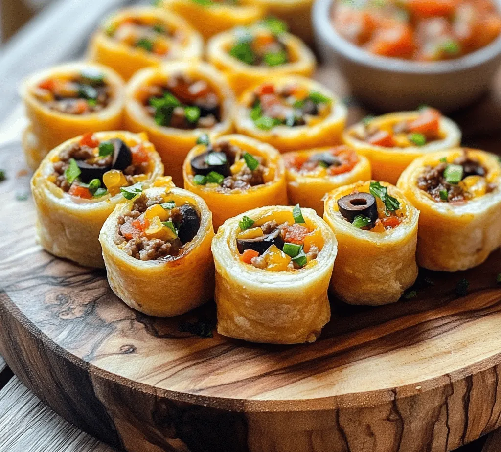 Taco Tortilla Roll Ups are a delightful fusion of flavors and textures that bring the vibrant taste of tacos into a fun, easy-to-make snack. These bite-sized delights are perfect for parties, game days, or simple family gatherings, combining creamy, savory, and crunchy elements that make them a crowd-pleaser. The beauty of Taco Tortilla Roll Ups lies not only in their appealing taste but also in their ability to cater to a wide range of palates and dietary preferences.