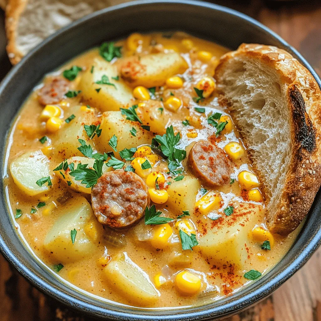 Homemade Potato and Sausage Chowder Simple Recipe