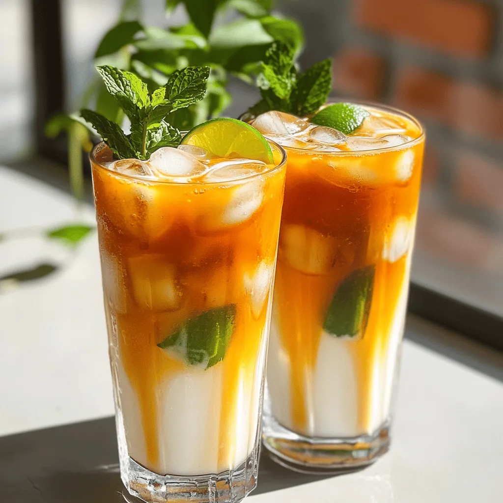To make a great Thai iced tea, you need a few key ingredients. The most important one is Thai tea leaves. These leaves give the tea its bold flavor and lovely color. You can also use black loose-leaf tea if you can