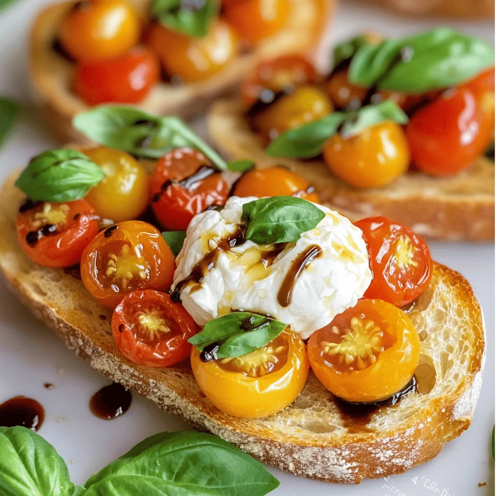 - 1 large ball of burrata cheese - 1 French baguette, sliced into ½-inch thick pieces - 1 cup cherry tomatoes, halved
