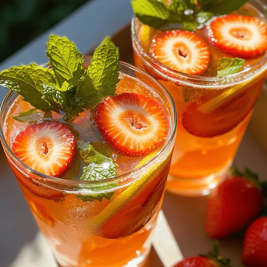 To make strawberry sweet tea at home, you need simple ingredients. Here’s what you will need: