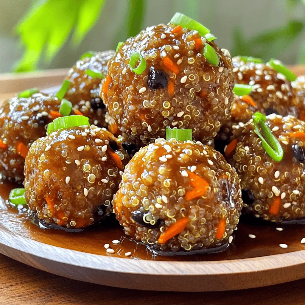 Teriyaki Glazed Meatless Meatballs Flavorful Delight