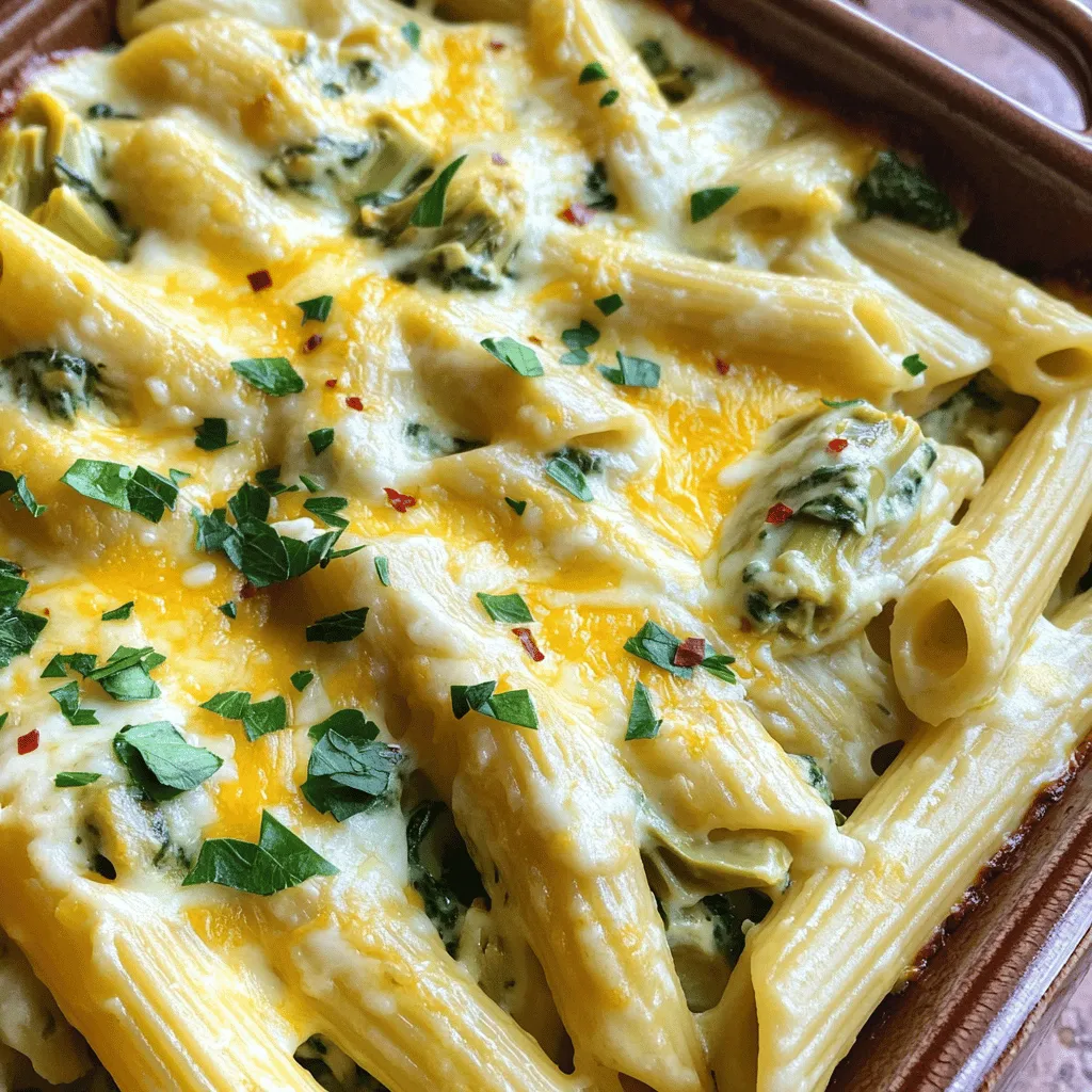 Savory Spinach Artichoke Pasta Bake Delight