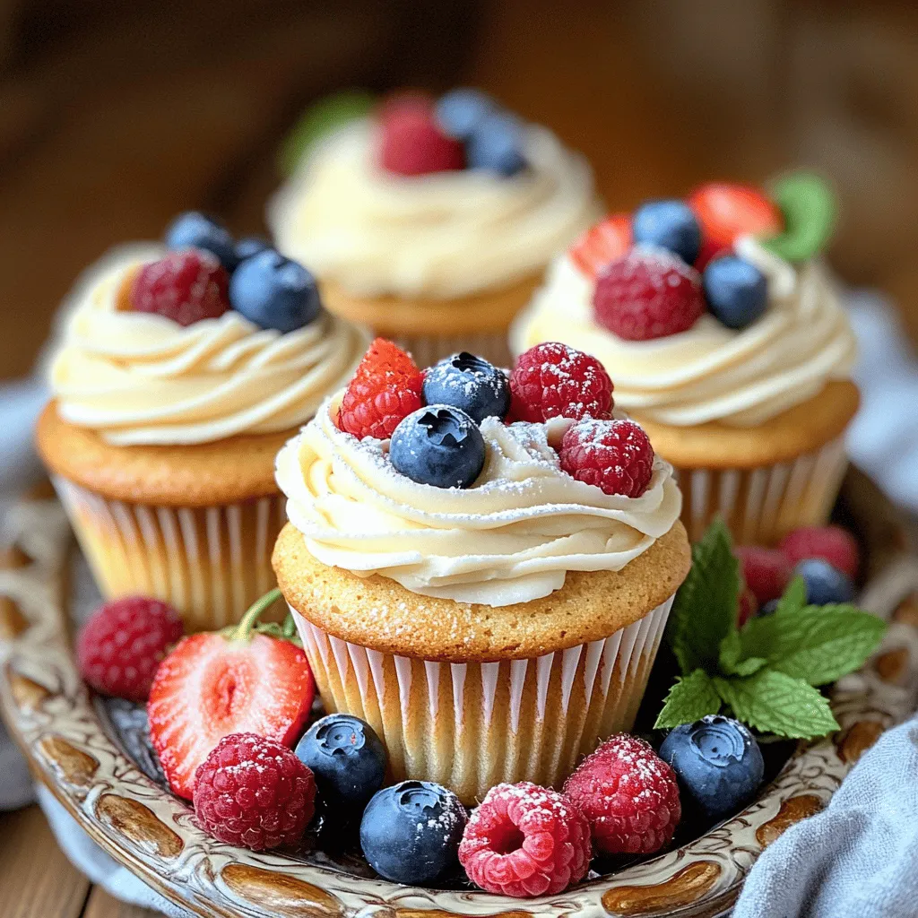 Vanilla Cupcakes with Berry Delightful and Easy Recipe