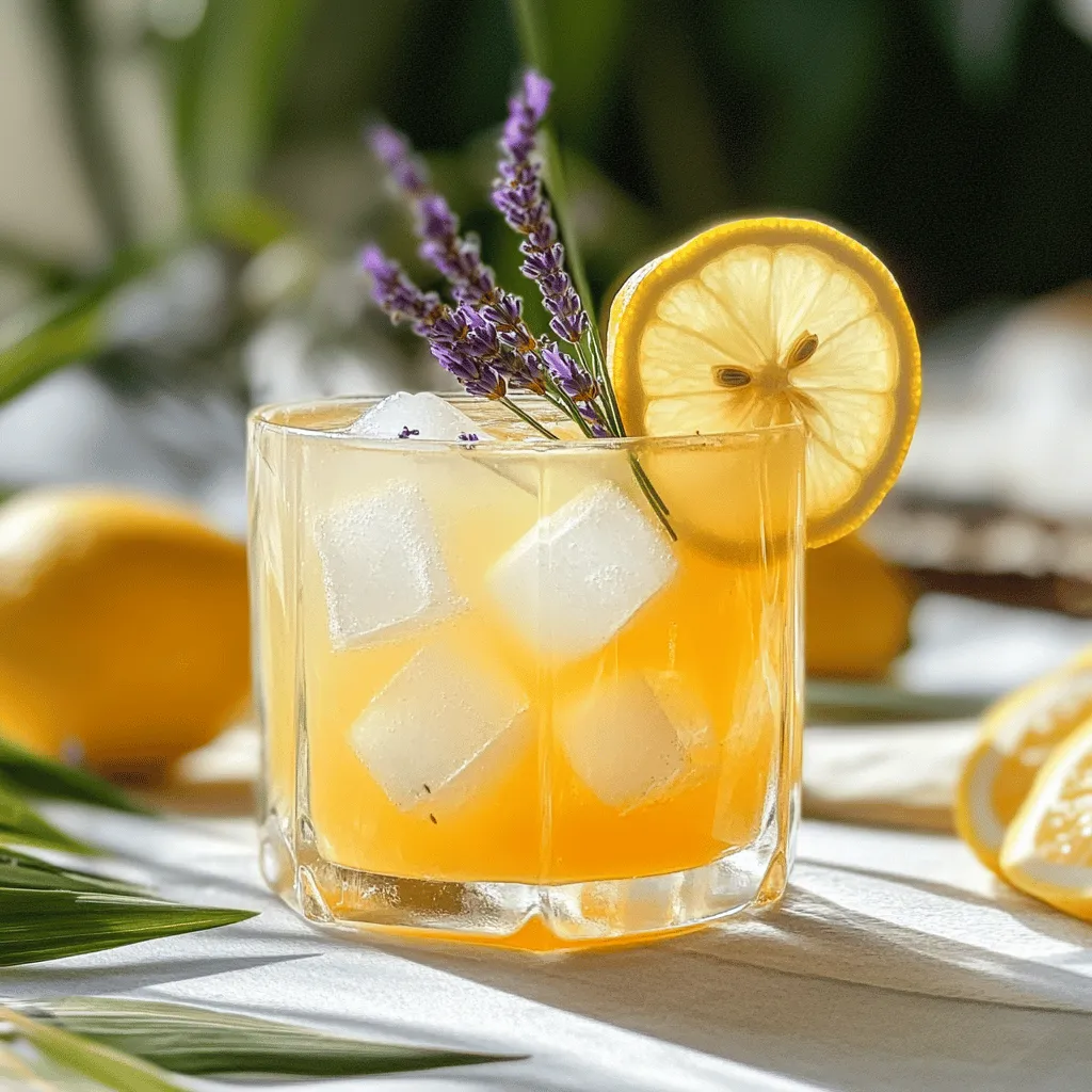 The Coconut Lavender Lemonade Mocktail is a delightful drink. You will need a few simple ingredients for this recipe. Here’s what you need: