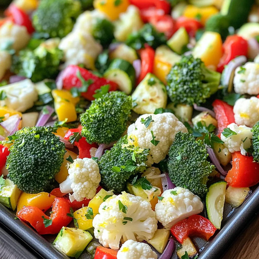 Sheet-Pan Lemon Garlic Roasted Veggies Delight