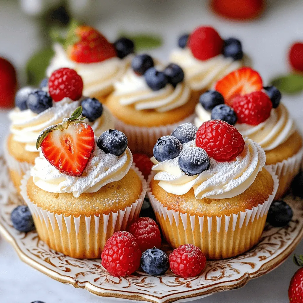 Vanilla Cupcakes with Berry Flavorful Treat Recipe