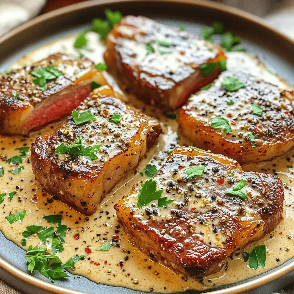 Succulent Steak with Garlic Cream Sauce Recipe
