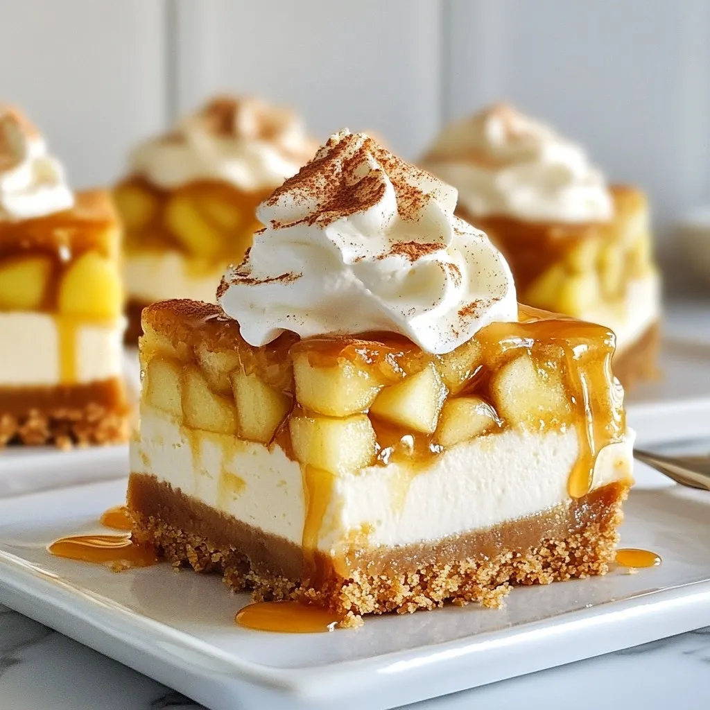 Caramel Apple Cheesecake Bars Delightful and Easy Snack