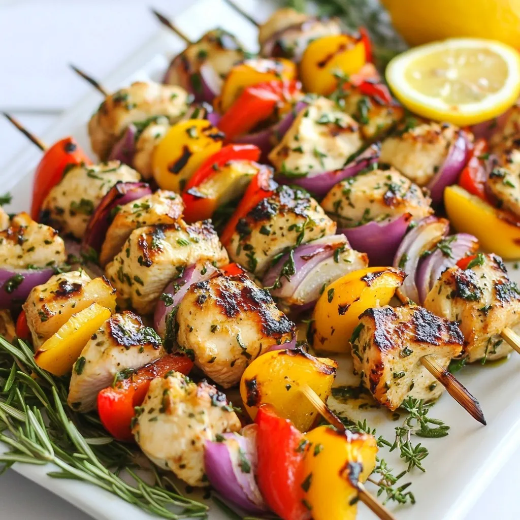 Lemon Herb Grilled Chicken Kabobs Flavorful Delight