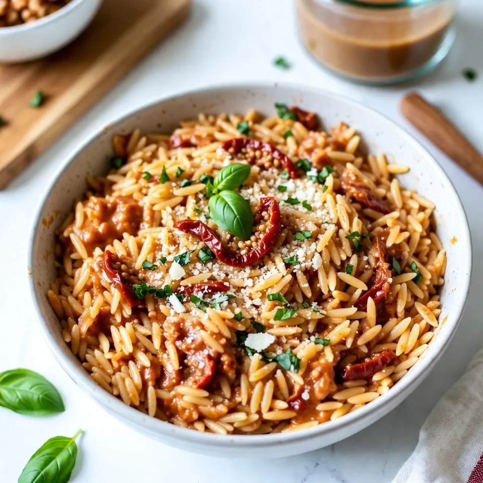 Creamy Sun-Dried Tomato Orzo Flavorful Dinner Recipe