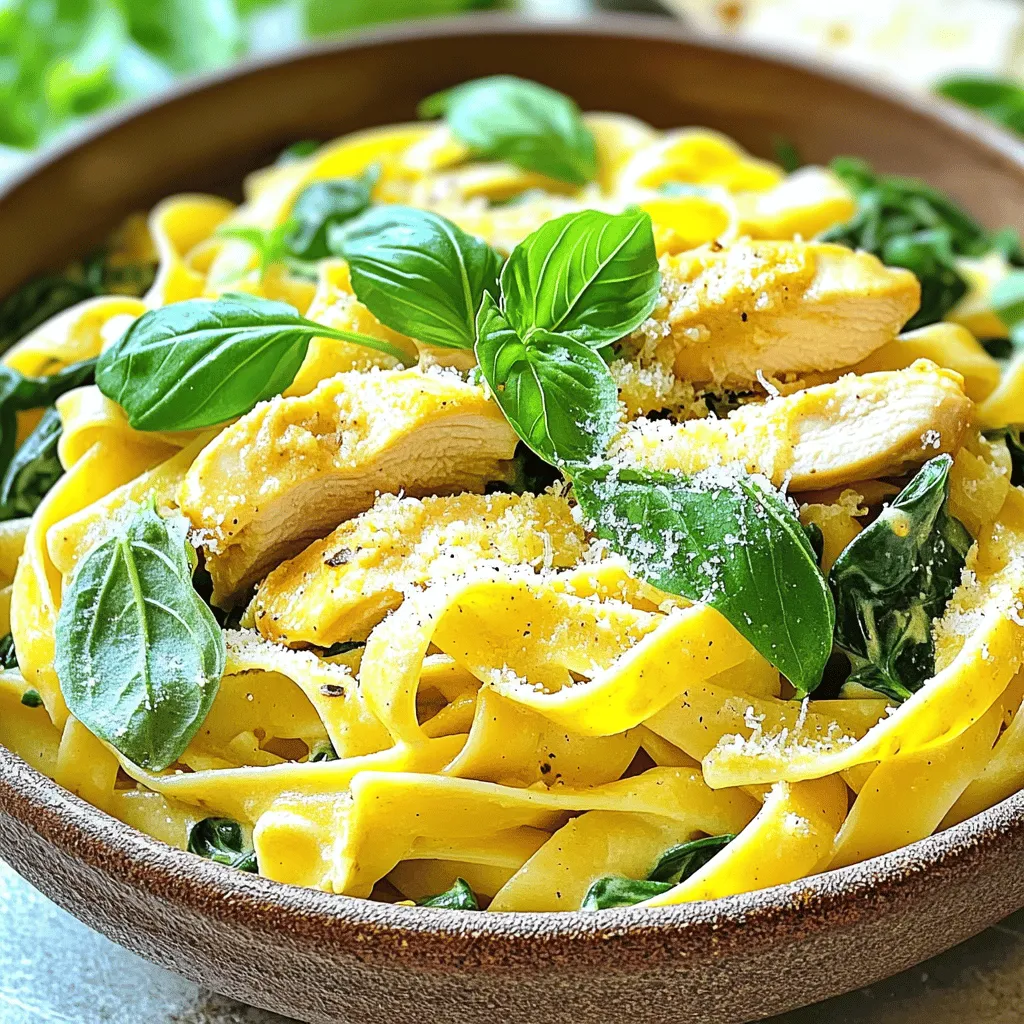 Creamy Garlic Chicken and Spinach Pasta Delight