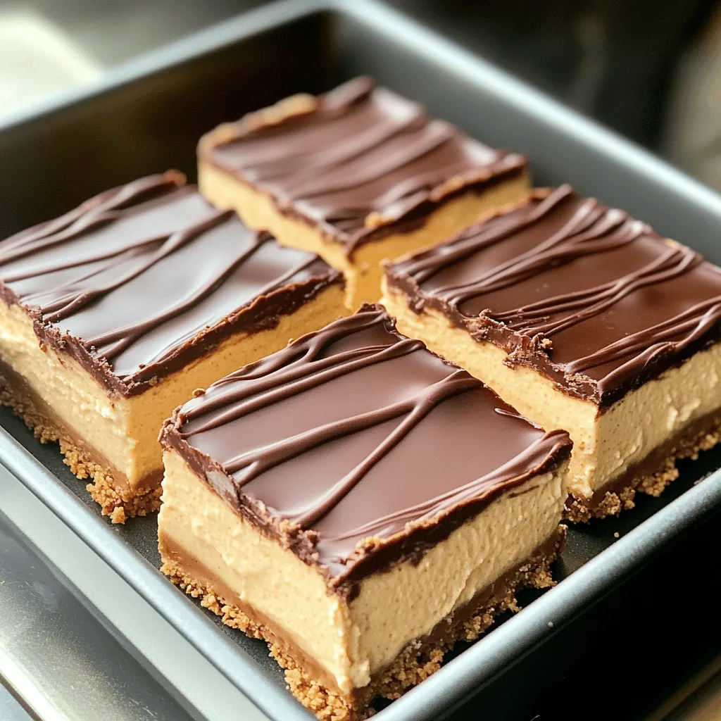 Here’s what you need to make these No-Bake Buckeye Cheesecake Bars.