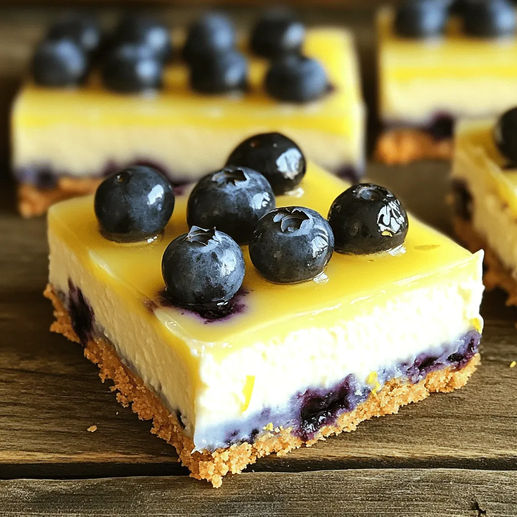 Lemon Blueberry Cheesecake Bars Delightful and Easy Recipe