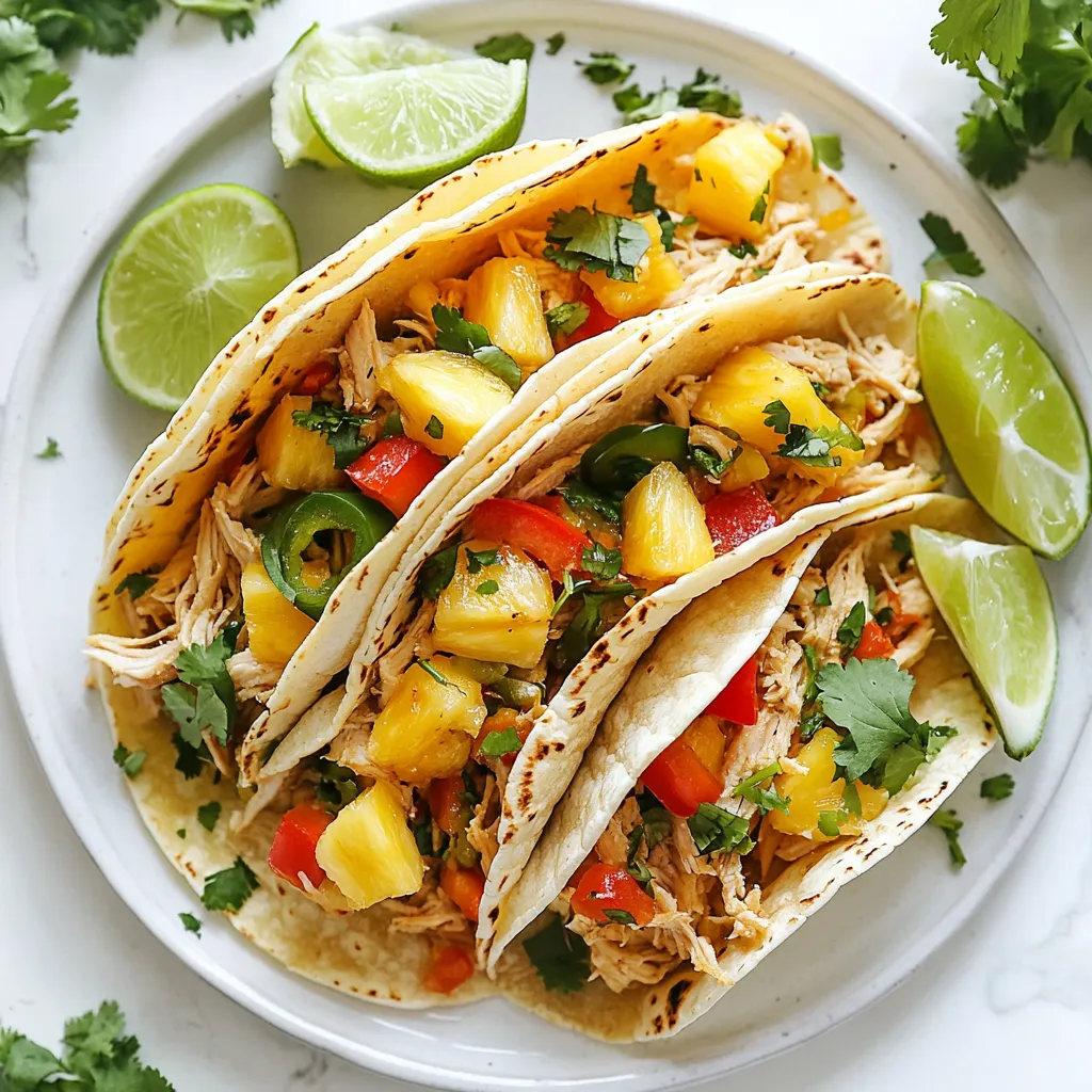 Spicy Pineapple Chicken Tacos Zesty and Flavorful Bite