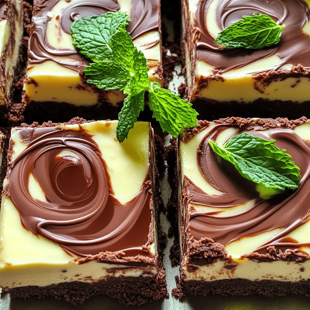 No-Bake Chocolate Mint Cheesecake Bars Delight