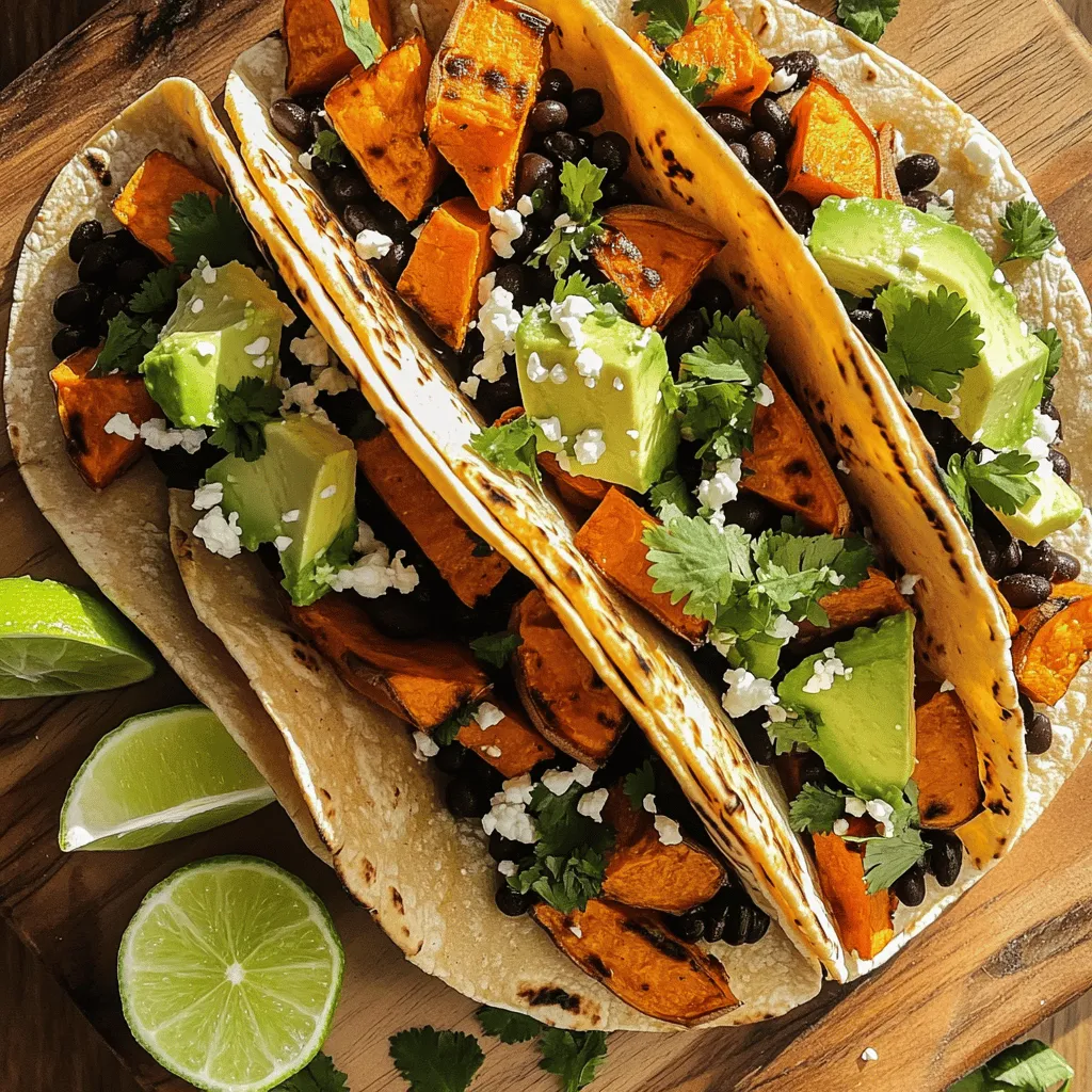 Savory Sweet Potato Black Bean Tacos Recipe