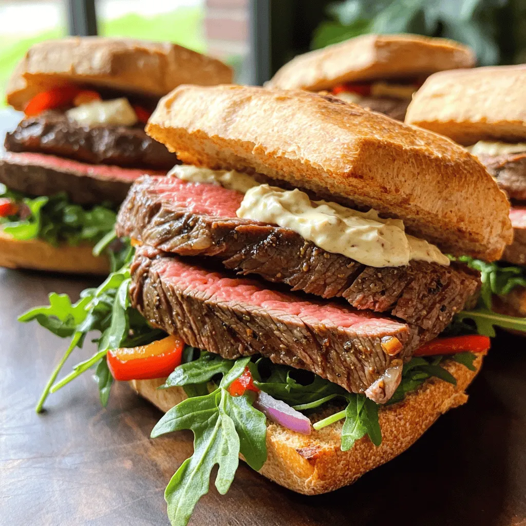 Savory Steak Sandwich with Garlic Aioli Recipe