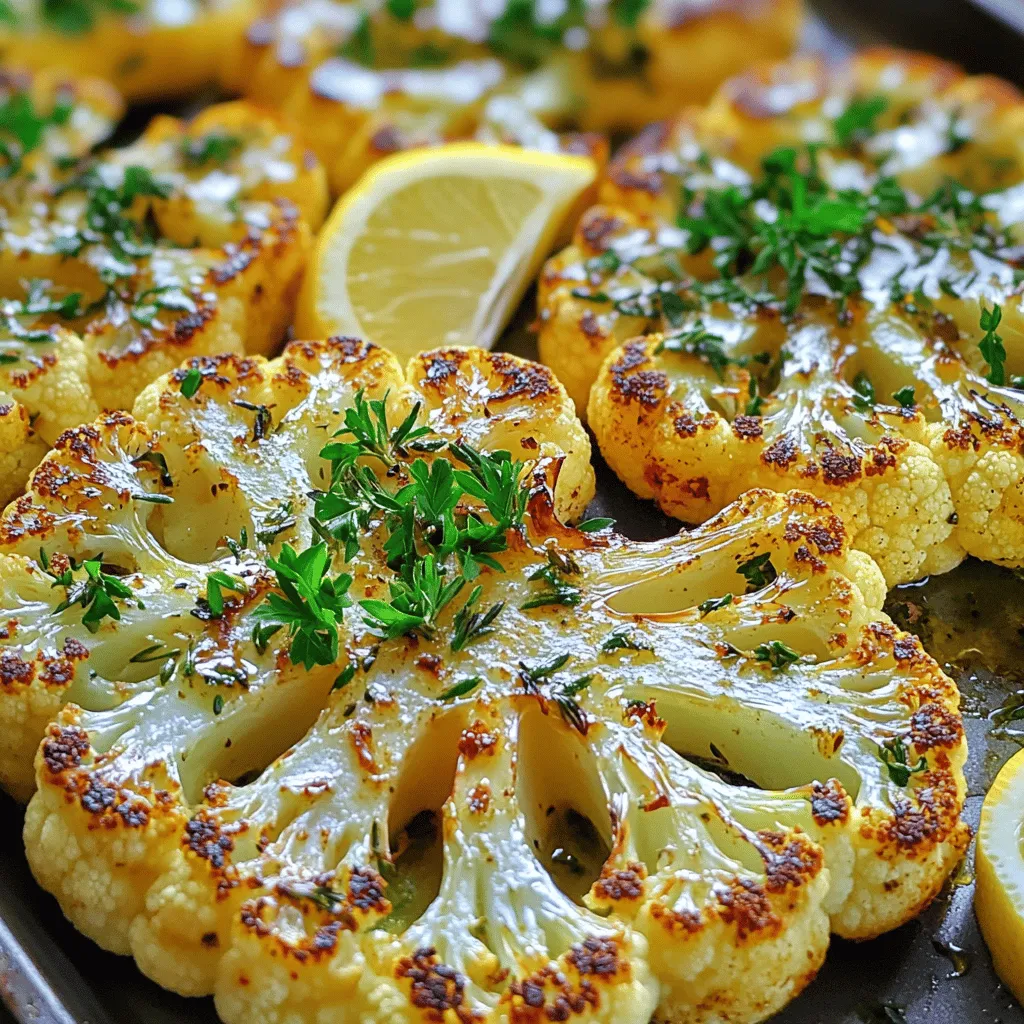 Garlic Herb Cauliflower Steaks Simple and Tasty Dish