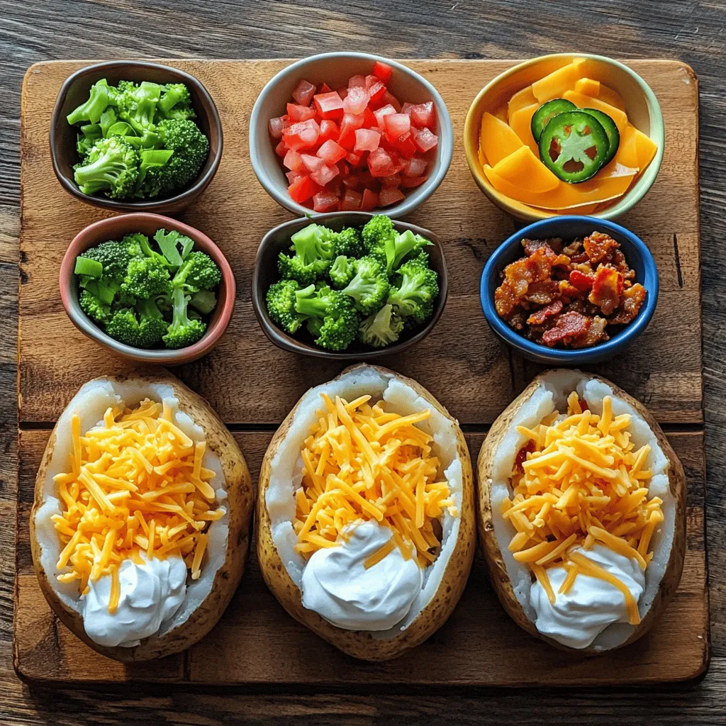 A cozy baked potato bar is a fun way to serve a meal. It lets everyone build their own potato. You start with a warm baked potato and add toppings. This idea makes mealtime special for friends and family.
