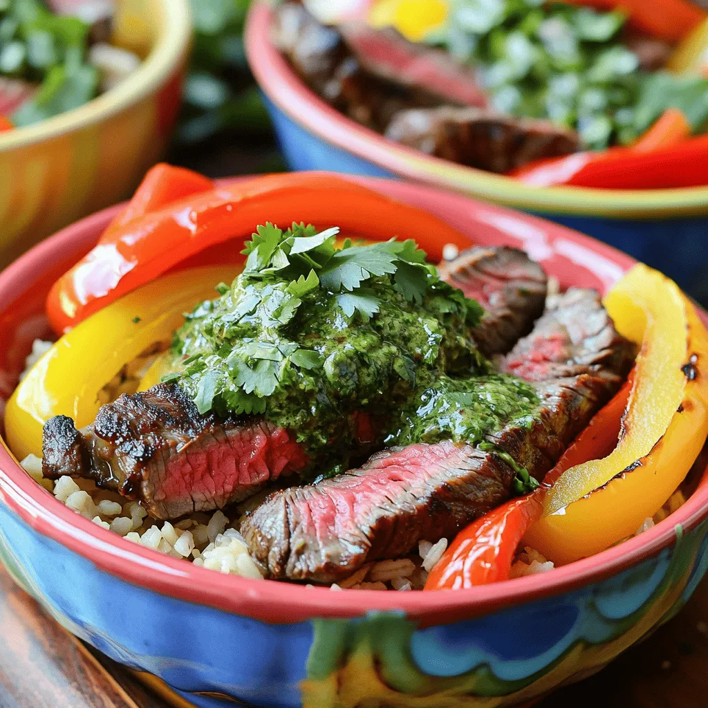 Sheet-Pan Chimichurri Steak Fajita Bowls Delight