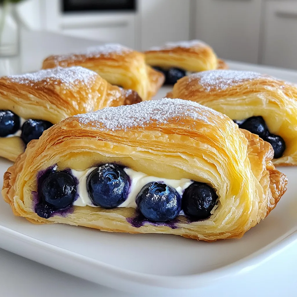 Blueberry Cream Cheese Danish Bakery Style Delight
