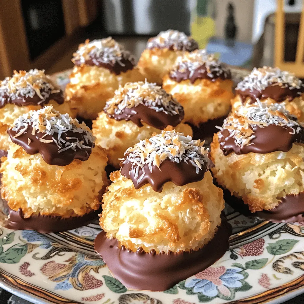 Chocolate Dipped Coconut Macaroons Simple Delight