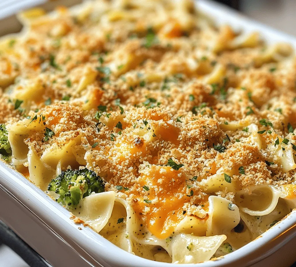 To appreciate the Broccoli Cheddar Chicken and Noodle Casserole fully, it’s essential to understand its key ingredients and their nutritional benefits. Each component plays a vital role in not only enhancing the flavor but also contributing to the overall healthfulness of the meal.