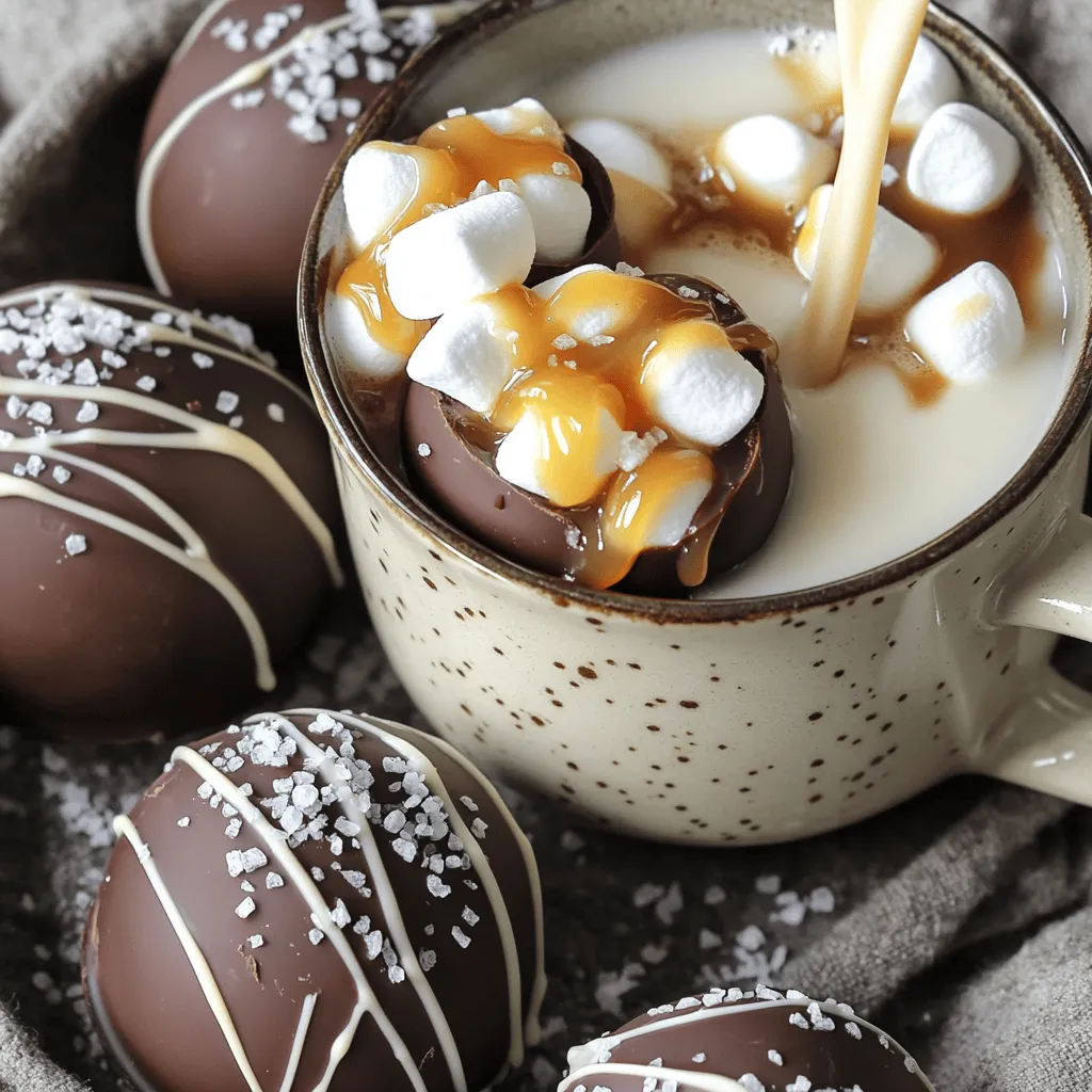 Warm Salted Caramel Hot Cocoa Bombs Delightful Treat