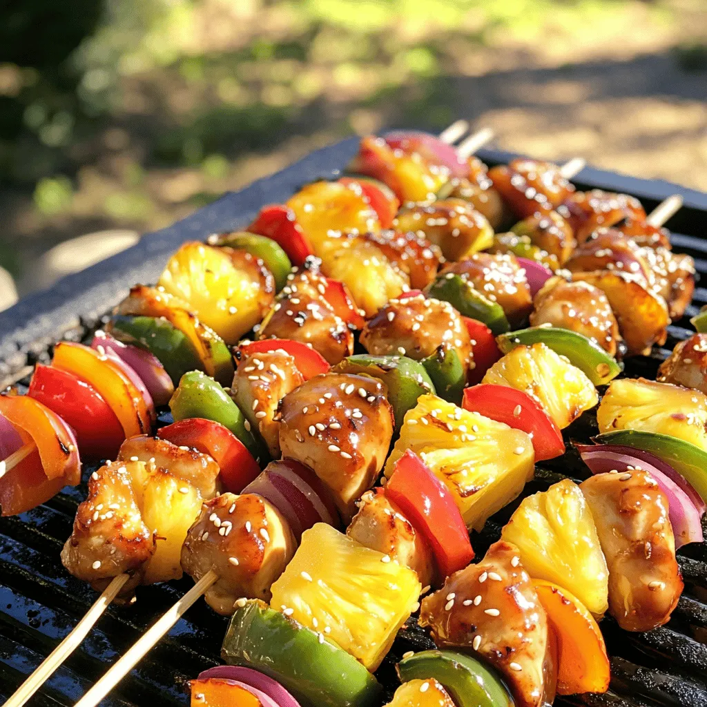 Teriyaki Pineapple Chicken Skewers Savory Grilled Delight