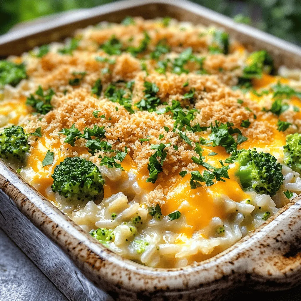 Cheesy Broccoli Rice Casserole Comfort Food Delight