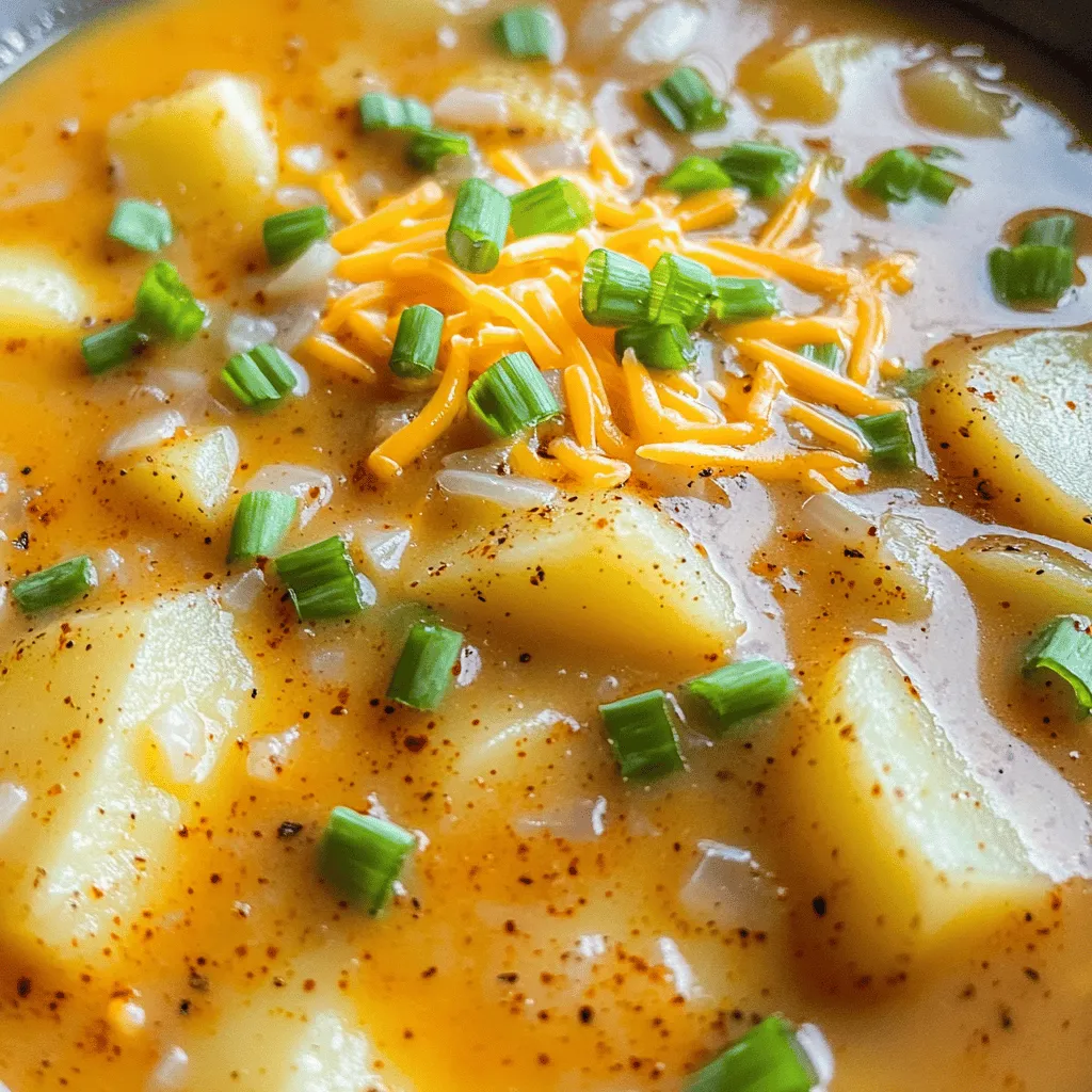 Cajun potato soup is warm and tasty. To make it, you need key ingredients. The main stars are potatoes, onion, garlic, and broth. I often use four large russet potatoes. They are the best potatoes for soup. Their texture is creamy when cooked.