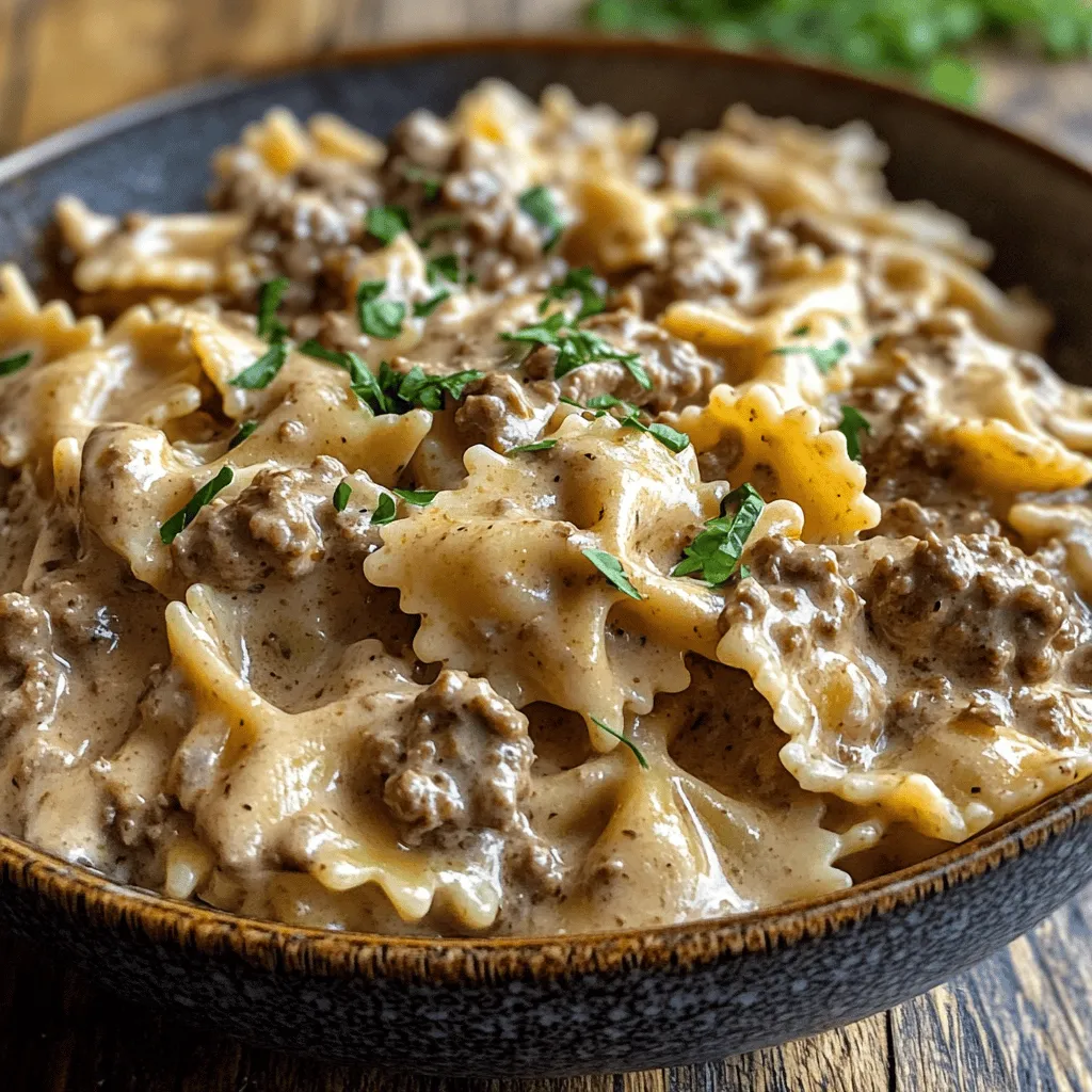 Creamy Beef and Bowtie Pasta: A Comforting Family Favorite