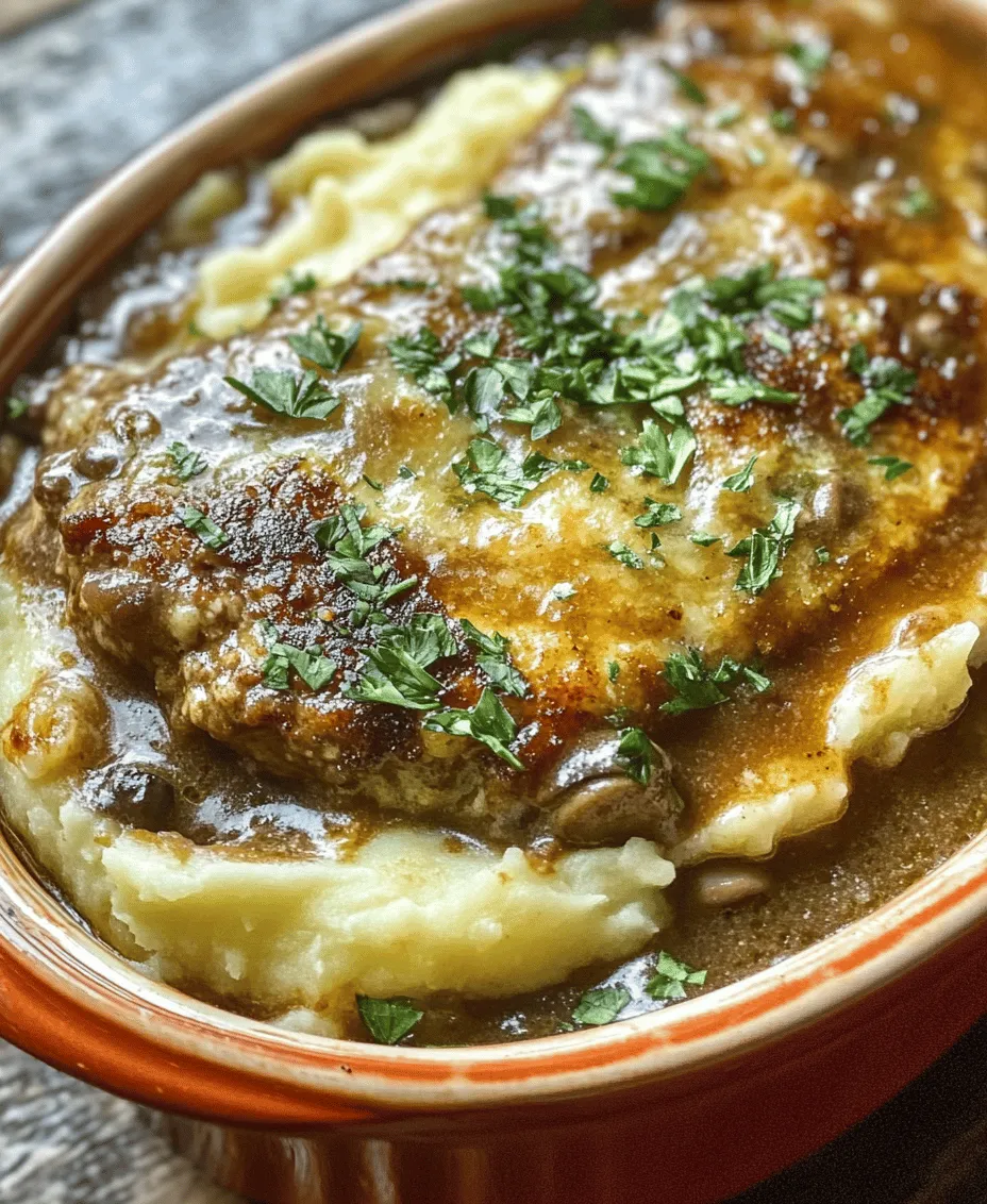 Salisbury Steak is a quintessential comfort food that has stood the test of time, capturing the hearts and palates of families for generations. This hearty dish, often associated with home-cooked meals, is a savory combination of seasoned ground beef patties smothered in a rich, flavorful gravy. Its appeal lies not only in its satisfying taste but also in its versatility; Salisbury Steak can easily become the centerpiece of any family dinner, served alongside mashed potatoes, rice, or even a fresh garden salad.