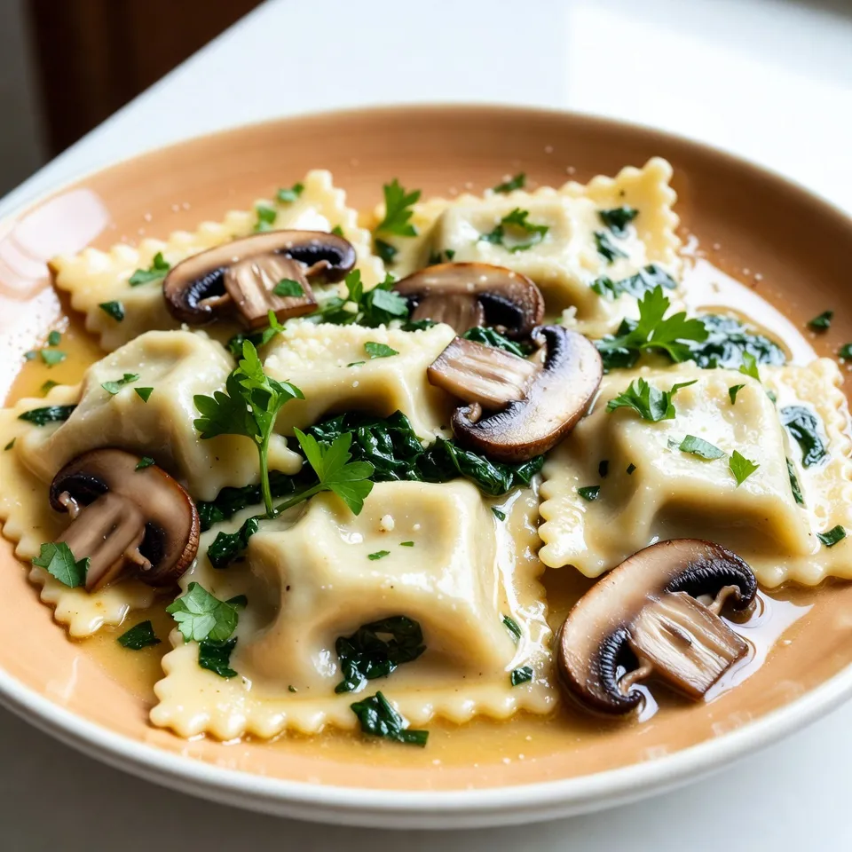 Garlic Butter Mushroom Ravioli Flavorful Meal Idea