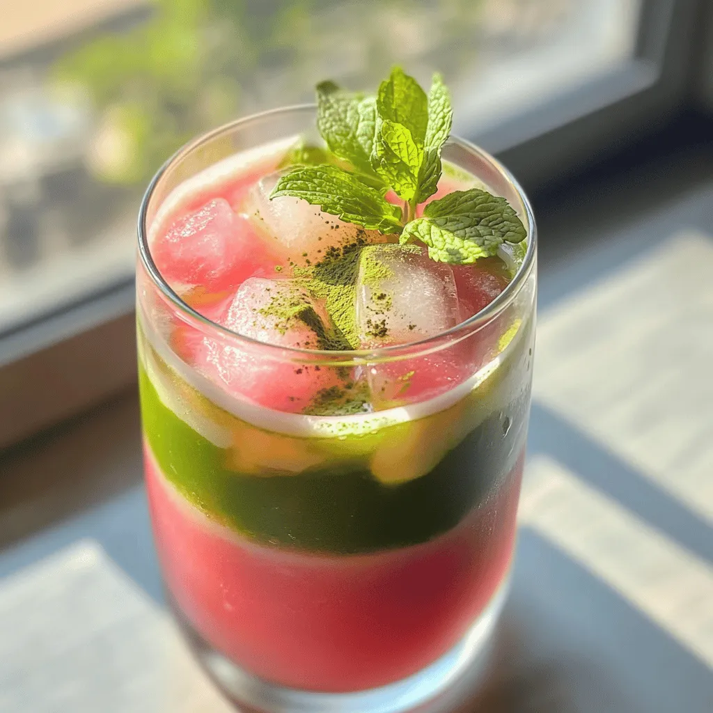 Watermelon Matcha Refresher: A Vibrant and Energizing Drink