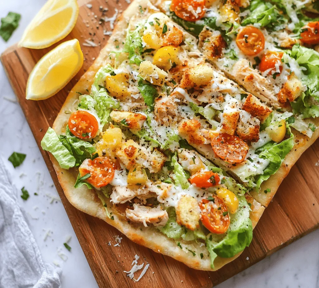 Chicken Caesar Flatbreads are a delightful fusion of classic Caesar salad flavors and the convenience of flatbread. This dish captures the essence of a traditional Caesar salad, transforming it into a hearty meal that can be enjoyed in various settings. Whether you