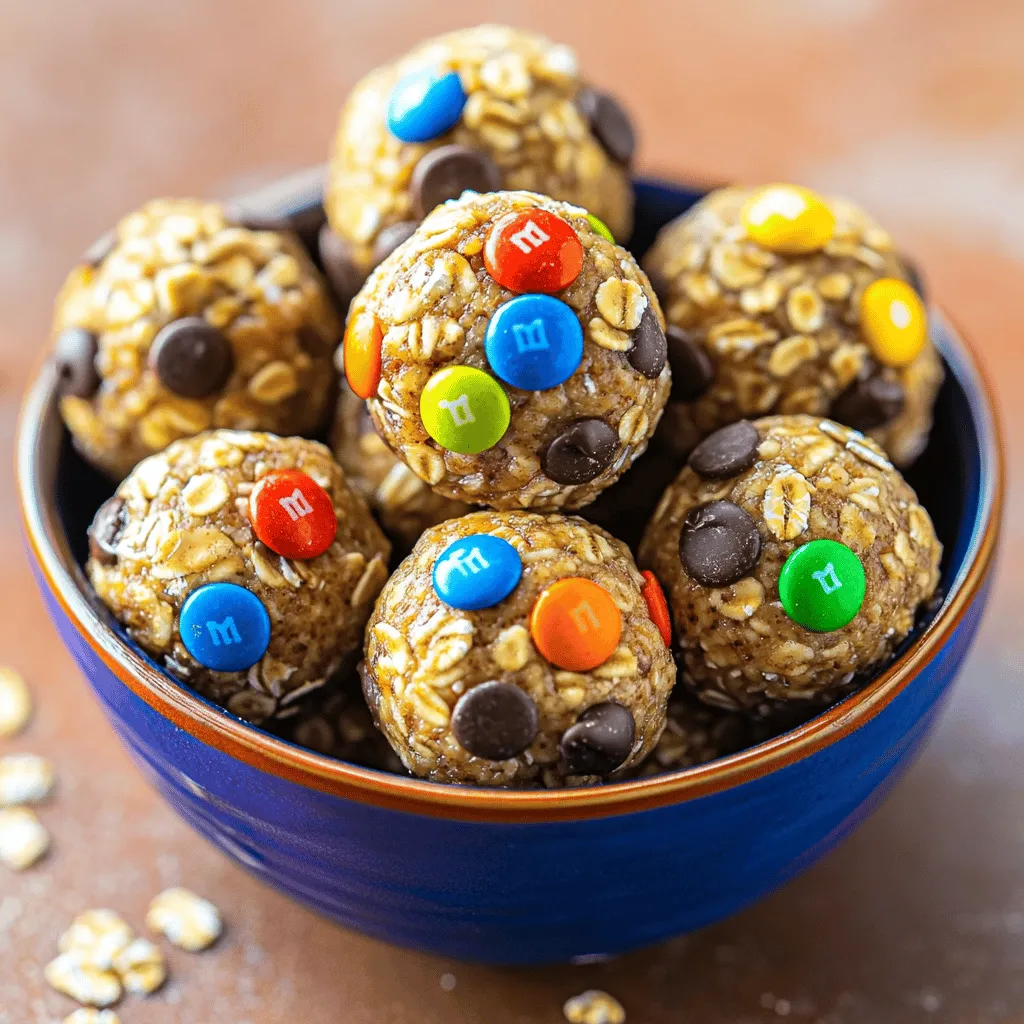 To make monster cookie protein balls, you need simple ingredients. Here’s the list: