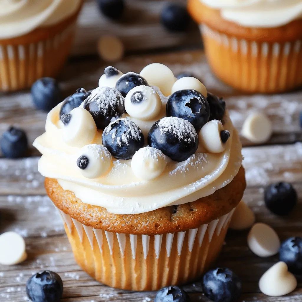 White Chocolate Blueberry Cupcakes Recipe