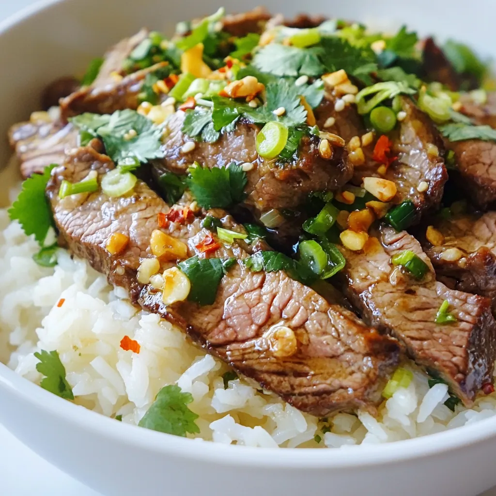 Ginger Scallion Beef Rice Skillet Easy Dinner Recipe