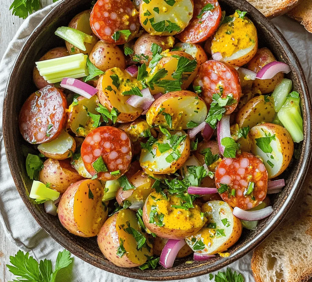 If you’re looking to elevate your meal with a dish that’s both hearty and full of flavor, look no further than Zesty German Potato Salad with Kielbasa. This delightful recipe combines tender potatoes with the savory goodness of kielbasa, creating a satisfying side dish or main course that is perfect for any occasion. Whether you