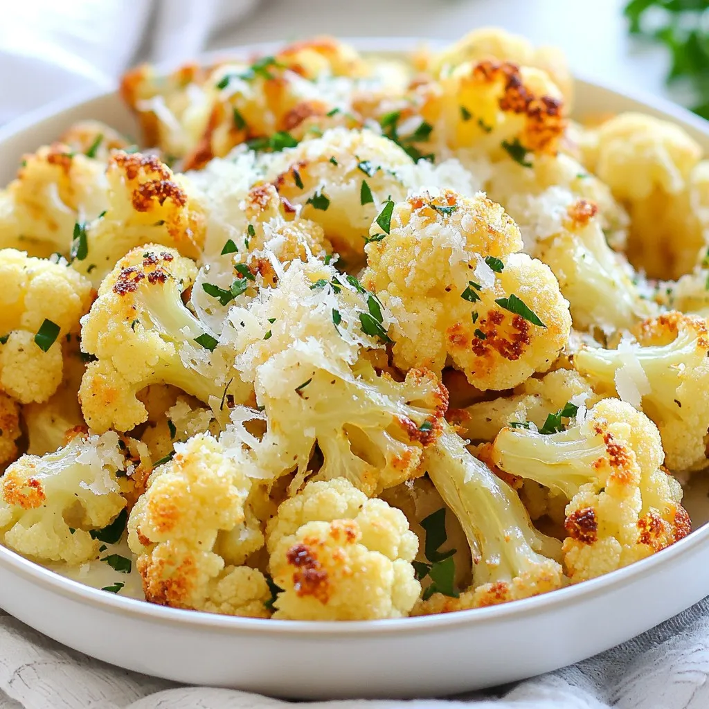 Garlic Parmesan Roasted Cauliflower Flavorful Side Dish
